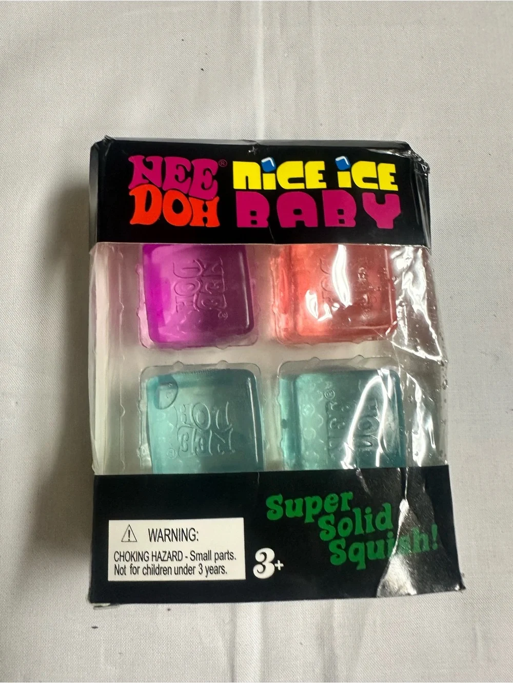 Nice Ice Baby Reusable Squishy Ice Cube Toy Set - Purple, Orange, Teal, Aqua